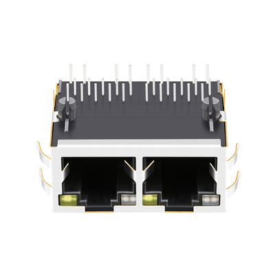 0826-1X2T-HT-F 4PPoE 60W 1x2 พอร์ต 2.5G Base-T RJ45 MagJack แท็บด้วย GO / Y Led