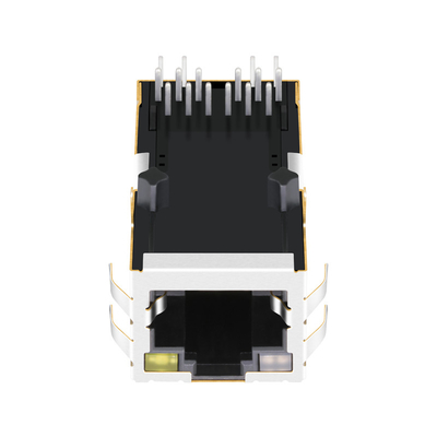 0826-1X1T-M1-F POE RJ45 MagJack 1x1 พอร์ต 1000 Base-T แท็บด้วย OG / Y Led RoHS
