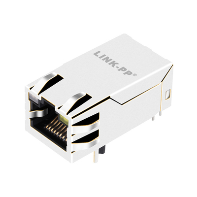 1-1840728-3 1G41 Gigabit Rj45 Magjack 1X1 แท็บพอร์ตผ่านรูพร้อมไฟ LED GO / Y