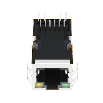 0826-1AX1-47-F 10/100 Base-T พอร์ตเดี่ยว Rj45 Magjack Integrated Connector