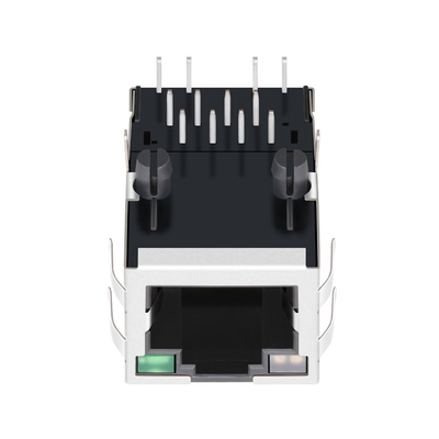 08B0-1K1T-06-F 10/100BASE-T แจ็ค Rj45 แม่เหล็ก 1X1 แท็บพอร์ต YG / G Led