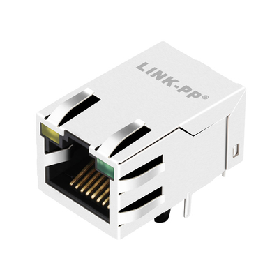 0875-1AX1-BH แท็บ 1000 base-T Rj45 Integrated Jack 10 PIN G/Y Led