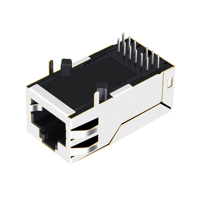 0816-1X1T-M1-F 1000 BASE-T POE RJ45 Magjack ไม่มีแถบนำขึ้นผ่านรู
