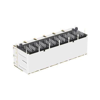 JT5-2610CNL 10G Base-T 2x6 พอร์ต RJ45 แจ็คแม่เหล็ก SIDE ENTRY 12PIN พร้อมไฟ LED
