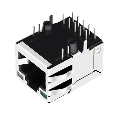 J0G-0210NL 1X1 พอร์ต 1000BASE-T ทางเข้าด้านข้าง RJ45 Magjack Tab Up 12PIN G / OG นำ