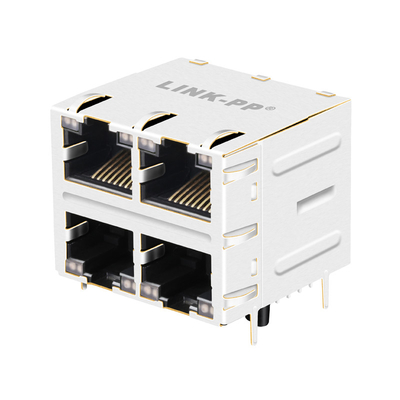 JT5-2270NL 2X2 พอร์ต 1000BASE-T ขั้วต่อ MagJack RJ45 พร้อมท่ออ่อน