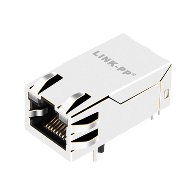JXT7-1140NL 10GBASE-T 4PAIR PoE 100W 1X1 พอร์ตขั้วต่อแม่เหล็ก RJ45 พร้อมไฟ LED