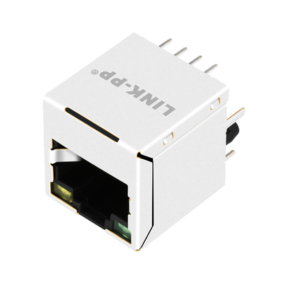 JXD2-0Z10NL 100BASE-T ขั้วต่อ RJ45 แนวตั้งเข้าด้านบน 8P8C พร้อมไฟ LED