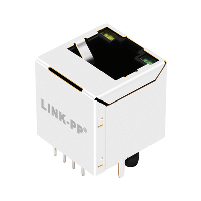 JXD2-0Z15NL 1000BASE-T พอร์ตเดี่ยวแนวตั้ง RJ45 MagJack สีเหลือง / สีเขียวนำ