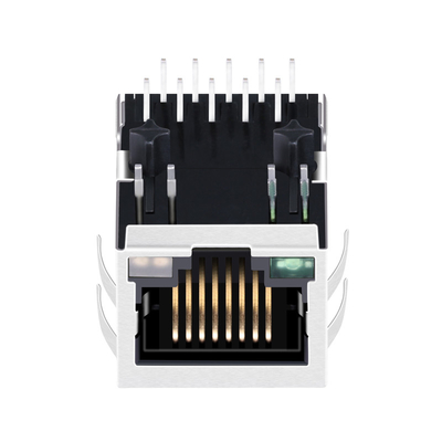 ARJM11B1-805-KB-CW2 แท็บพอร์ตเดี่ยวลง 2.5G Base-T RJ45 MagJack G/O&Y Led